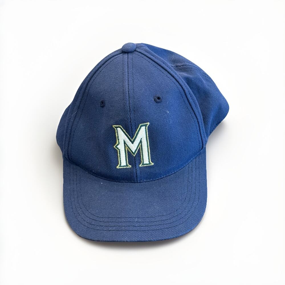 Vintage Sports Specialties Youth Unisex Blue Milwaukee Brewers Strapback Hat Cap